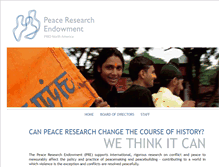 Tablet Screenshot of peace-research-endowment.org